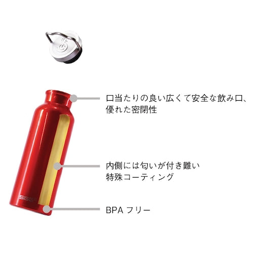 《スイス製・エコで軽量なアルミ製ウォーターボトル【0.75L】3色》アルミオリジナル 0.75L | SIGG