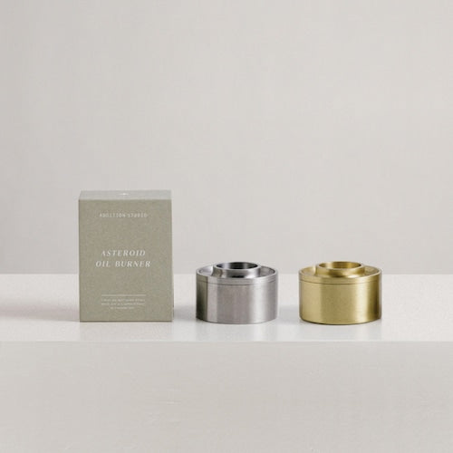 《ステンレス製のアロマポット》Asteroid Oil Burner- Stainless Steel |Addition Studio
