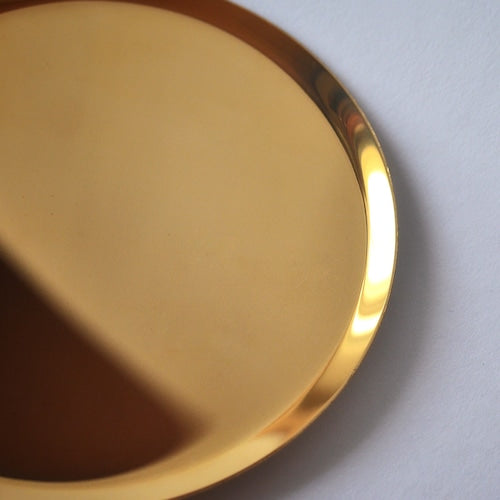 《真鍮のラウンドトレイ(φ120mm)つや無し|つや有り》a.278オリジナル