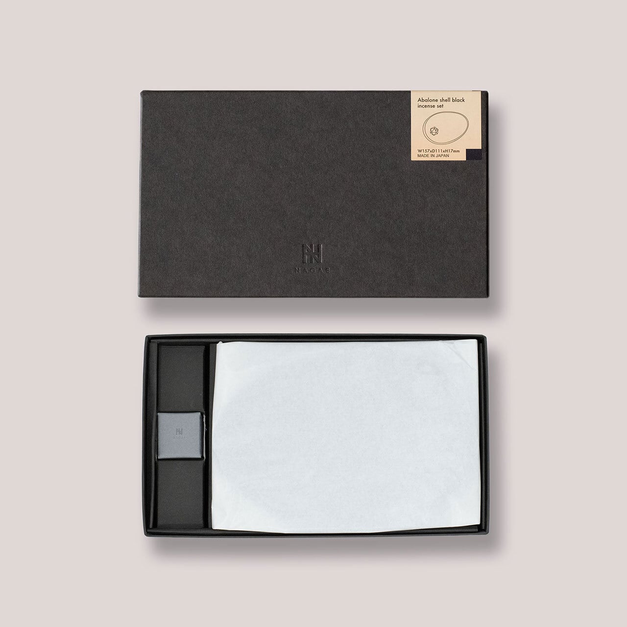 《アバロンシェルモチーフの真鍮製トレイと香立てセット》Abalone shell black incense set|NAGAE+(ナガエプリュス)