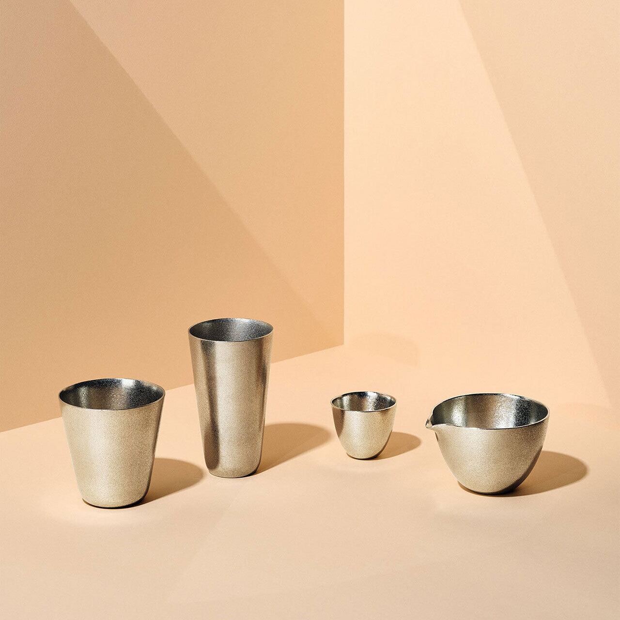 《シンプルな北欧風デザインの錫製ビアタンブラー(ペア)》Ordi ビアタンブラー ペア|NAGAE+