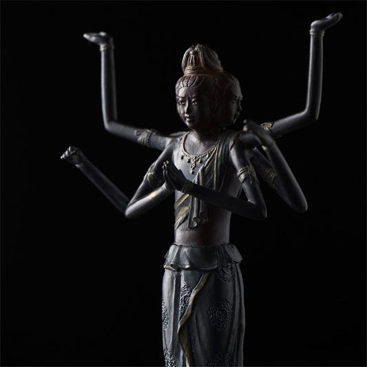 《ブロンズ製の阿修羅立像 15cm》日本製・高岡銅器の仏像 | 銀雅堂