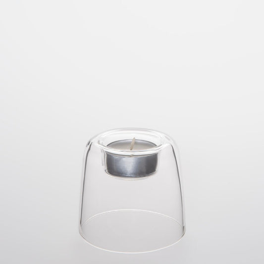 《深澤直人デザイン 耐熱ガラスのキャンドルホルダーH=70mm》Heat-resistand Glass Candle Holder 70mm | TG
