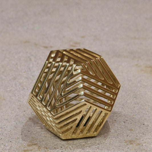 《a.278別注・真鍮製のコーン型香用香炉》老舗鋳物メーカによるロストワックス精密鋳造の透かしの技 CAGE P|ifuki