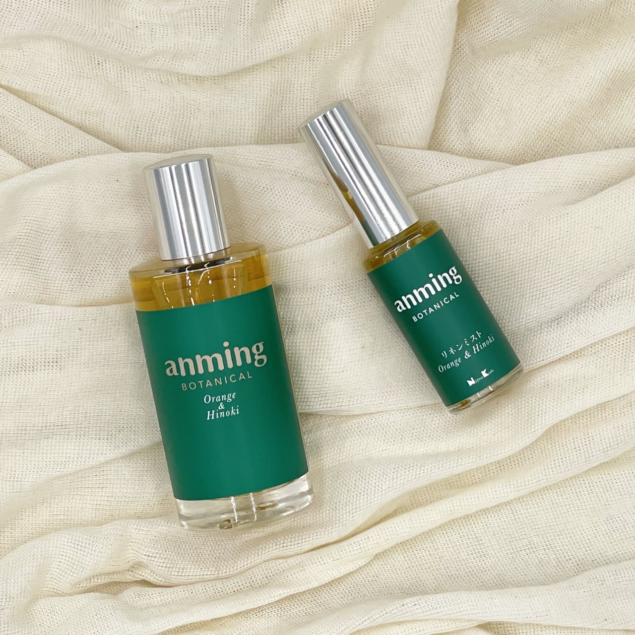 《安眠 100%植物精油・合成香料不使用のリネンミスト》anming ボタニカル50ml リネンミスト|日本香堂