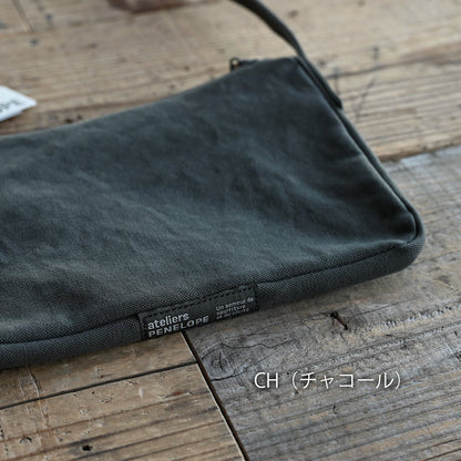 《フレンチミリタリーコットンのミニショルダー（2色）》Bee Shoulder | ateliers PENELOPE