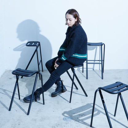 《スチール＆アルミ製のスツール（HIGH）》BENT HIGH STOOL | DUENDE
