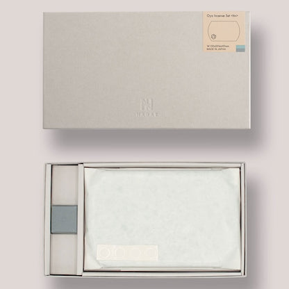 《大谷石の香皿と錫製の香立て》Oya Incense Set＜tin＞（オオヤ インセンス セット ティン） | NAGAE+（ナガエプリュス）