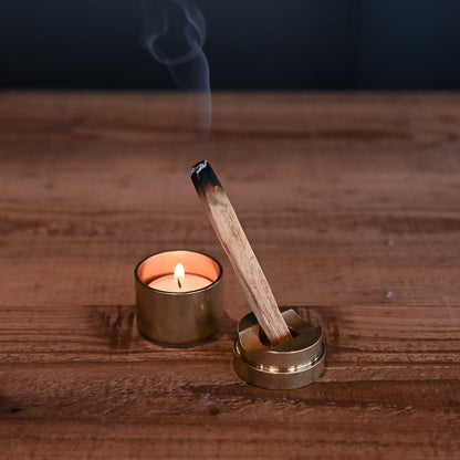 《真鍮製・パロサントの為のキャンドルホルダー》Brass Candle & Palo Santo Holder| a.278オリジナル