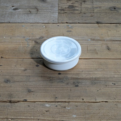 《琺瑯の保存容器（蓋付）/白》ラウンド 12cm| 野田琺瑯