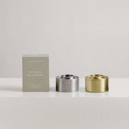 《ステンレス製のアロマポット》Asteroid Oil Burner- Stainless Steel |Addition Studio