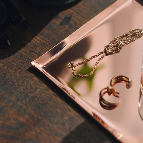 《銅のスクエアトレイ（90mm×90ｍｍ）つや無し｜つや有り》a.278オリジナル