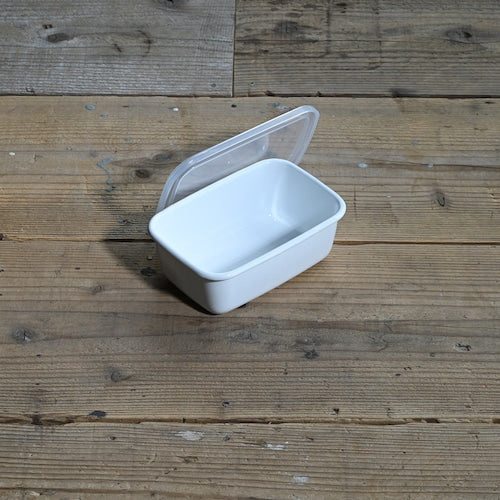 《琺瑯の保存容器（蓋付）/白》レクタングル深型 Ｓシール蓋付| 野田琺瑯