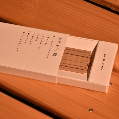 《森の中のサウナをイメージした香りのお香》瞑想用に調香された100%天然素材のお線香 サウナ／森 | ZAF