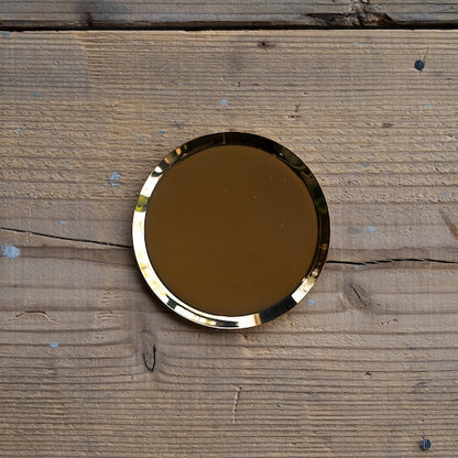 《真鍮のラウンドトレイ（φ90mm）つや無し｜つや有り》a.278オリジナル