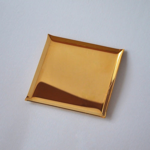 《真鍮のスクエアトレイ（120mm×120ｍｍ）つや無し｜つや有り》a.278オリジナル