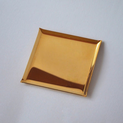 《真鍮のスクエアトレイ（120mm×120ｍｍ）つや無し｜つや有り》a.278オリジナル