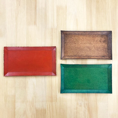 《漆でコーティングした越前和紙のトレイ》UruWashi rectangle tray 120x210x5