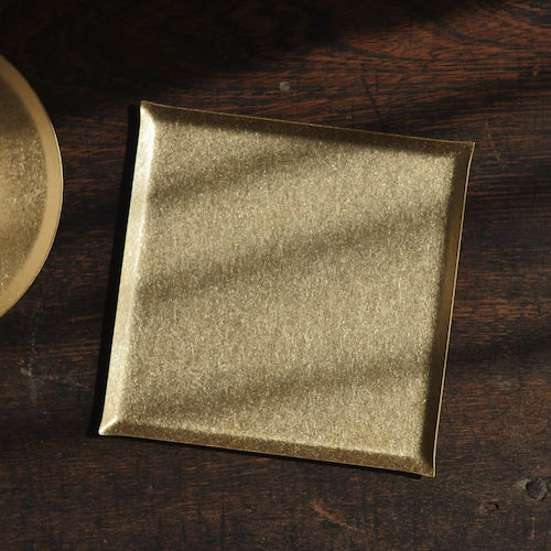 《真鍮のスクエアトレイ（120mm×120ｍｍ）つや無し｜つや有り》a.278オリジナル