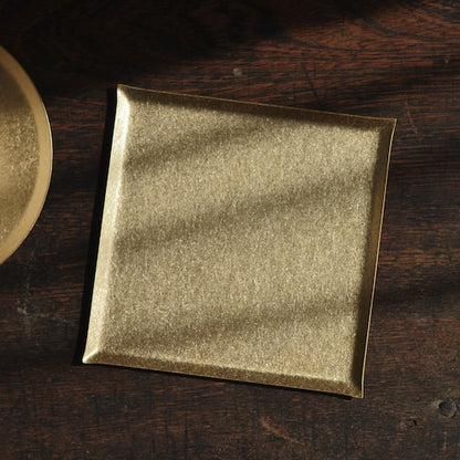 《真鍮のスクエアトレイ（120mm×120ｍｍ）つや無し｜つや有り》a.278オリジナル