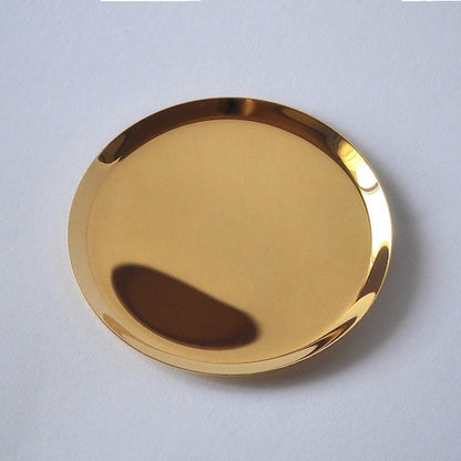 《真鍮のラウンドトレイ（φ120mm）つや無し｜つや有り》a.278オリジナル