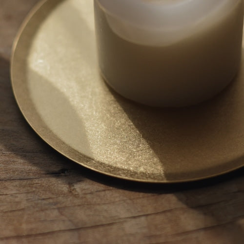 《真鍮のラウンドトレイ（φ75mm）つや無し｜つや有り》a.278オリジナル