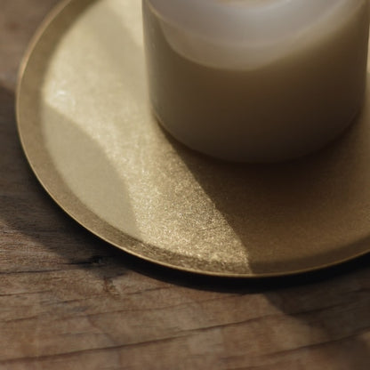 《真鍮のラウンドトレイ（φ75mm）つや無し｜つや有り》a.278オリジナル