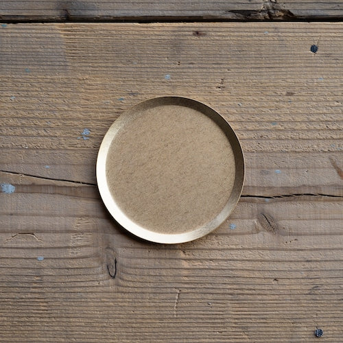 《真鍮のラウンドトレイ（φ90mm）つや無し｜つや有り》a.278オリジナル