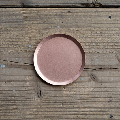 《銅のラウンドトレイ（φ90mm）つや無し｜つや有り》a.278オリジナル