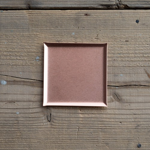 《銅のスクエアトレイ（90mm×90ｍｍ）つや無し｜つや有り》a.278オリジナル