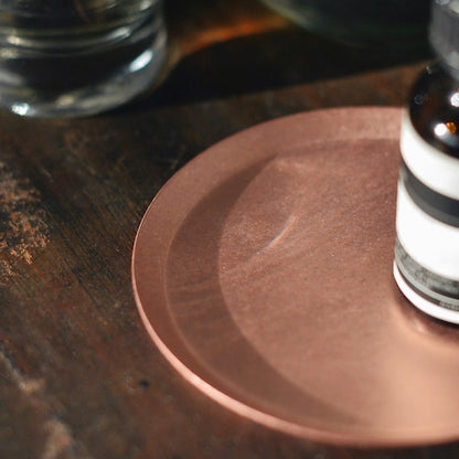 《銅のラウンドトレイ（φ90mm）つや無し｜つや有り》a.278オリジナル