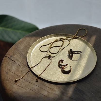 《真鍮のラウンドトレイ（φ120mm）つや無し｜つや有り》a.278オリジナル