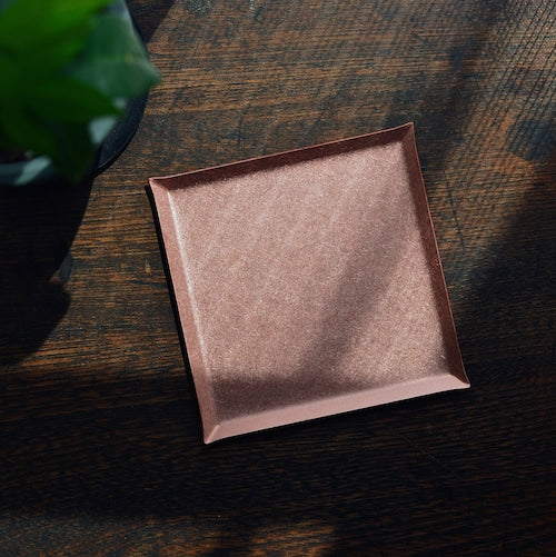 《銅のスクエアトレイ（90mm×90ｍｍ）つや無し｜つや有り》a.278オリジナル