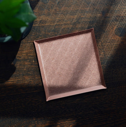 《銅のスクエアトレイ（90mm×90ｍｍ）つや無し｜つや有り》a.278オリジナル