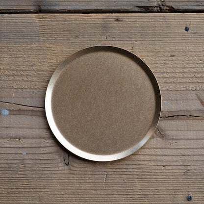 《真鍮のラウンドトレイ（φ120mm）つや無し｜つや有り》a.278オリジナル