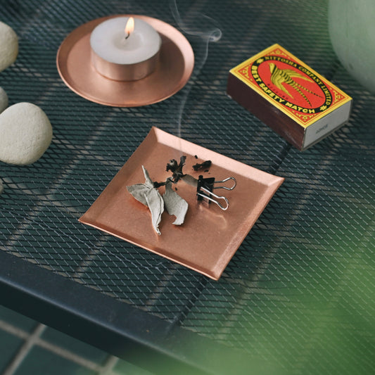 《銅のスクエアトレイ（75mm×75ｍｍ）つや無し｜つや有り》a.278オリジナル