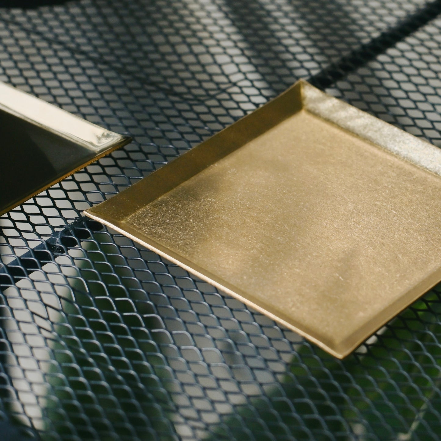 《真鍮のスクエアトレイ（75mm×75ｍｍ）つや無し｜つや有り》a.278オリジナル