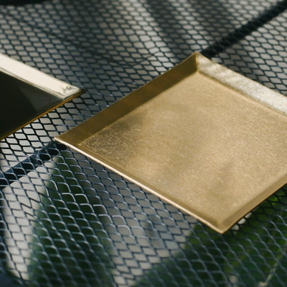 《真鍮のスクエアトレイ（75mm×75ｍｍ）つや無し｜つや有り》a.278オリジナル