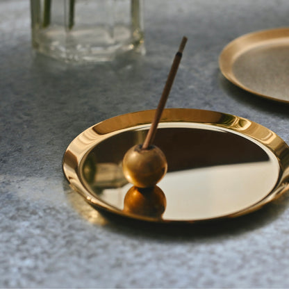 《真鍮のラウンドトレイ（φ75mm）つや無し｜つや有り》a.278オリジナル