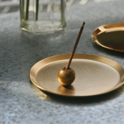 《真鍮のラウンドトレイ（φ75mm）つや無し｜つや有り》a.278オリジナル