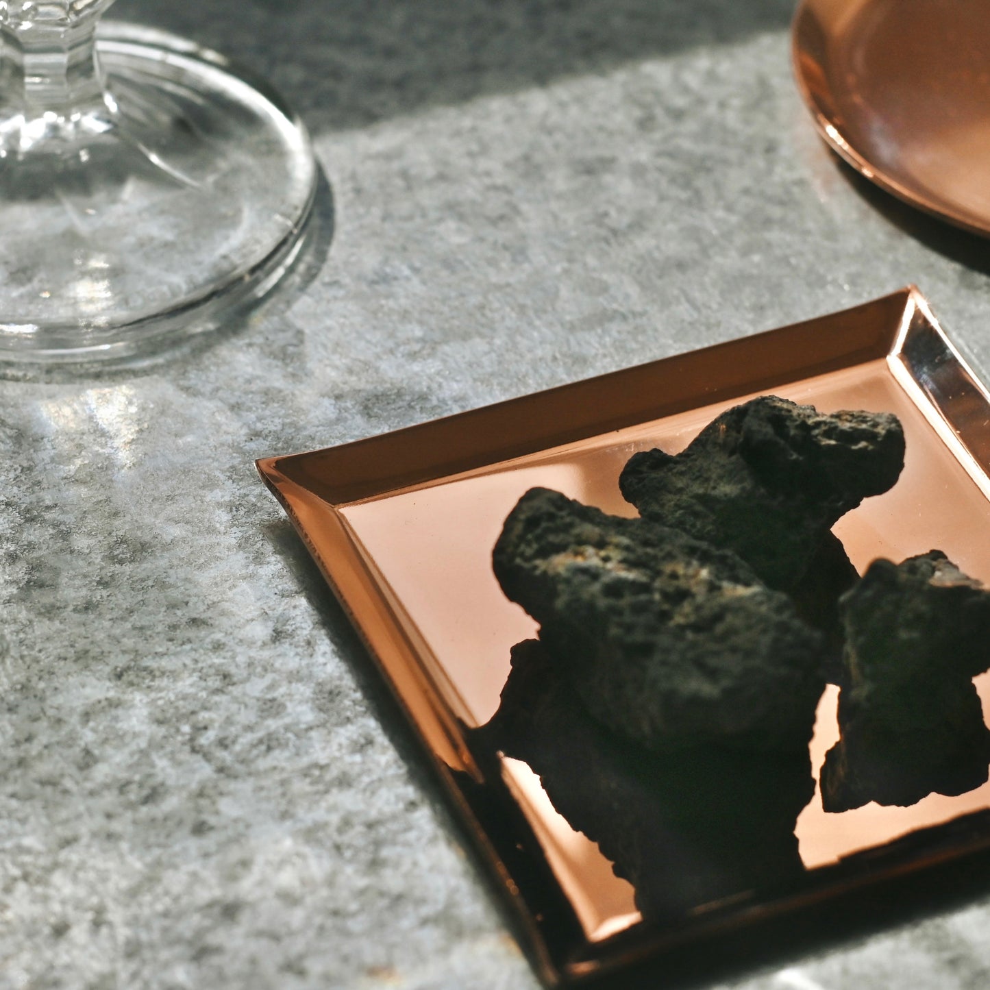 《銅のスクエアトレイ（75mm×75ｍｍ）つや無し｜つや有り》a.278オリジナル