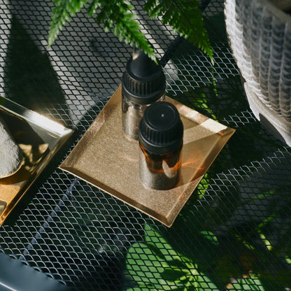 《真鍮のスクエアトレイ（75mm×75ｍｍ）つや無し｜つや有り》a.278オリジナル