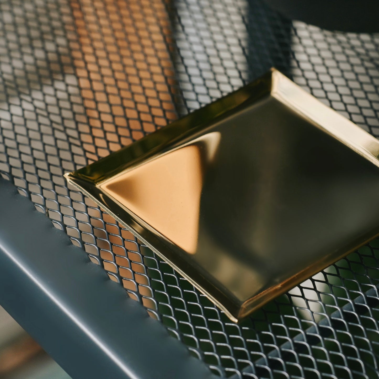 《真鍮のスクエアトレイ（75mm×75ｍｍ）つや無し｜つや有り》a.278オリジナル