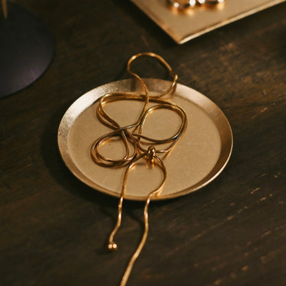 《真鍮のラウンドトレイ（φ75mm）つや無し｜つや有り》a.278オリジナル