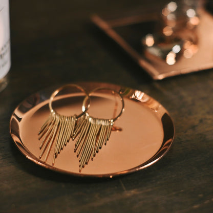 《銅のラウンドトレイ（φ75mm）つや無し｜つや有り》a.278オリジナル_2