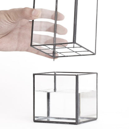 《ステンドグラス技法で製作されたテラリウム容器》Hydro 80:80 | TERRA