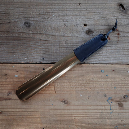 《レザー×真鍮製のシューホーン（靴ベラ）》Shoehone | Lue -handcraft