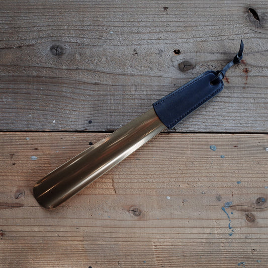 《レザー×真鍮製のシューホーン（靴ベラ）》Shoehone | Lue -handcraft