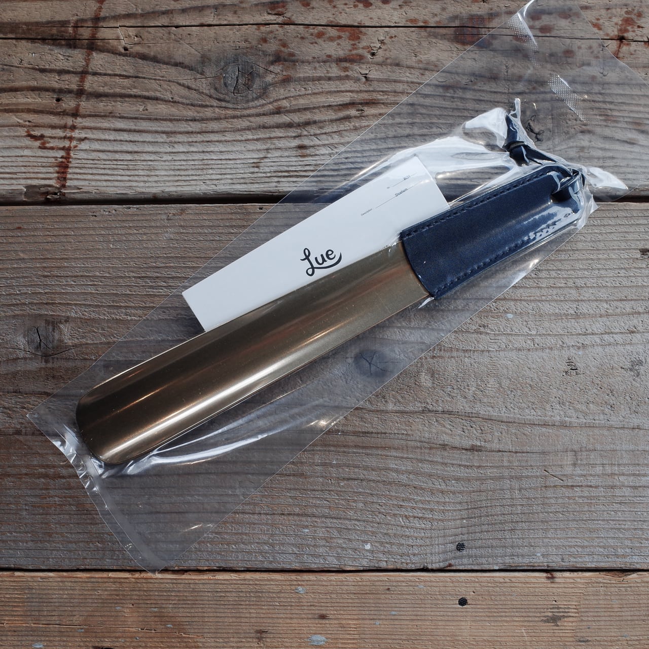 《レザー×真鍮製のシューホーン（靴ベラ）》Shoehone | Lue -handcraft