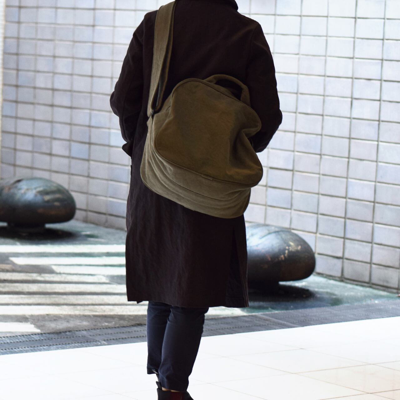 《フレンチミリタリーコットンのボストン型トート（3色）》Ride（ライド／BG294） | ateliers PENELOPE